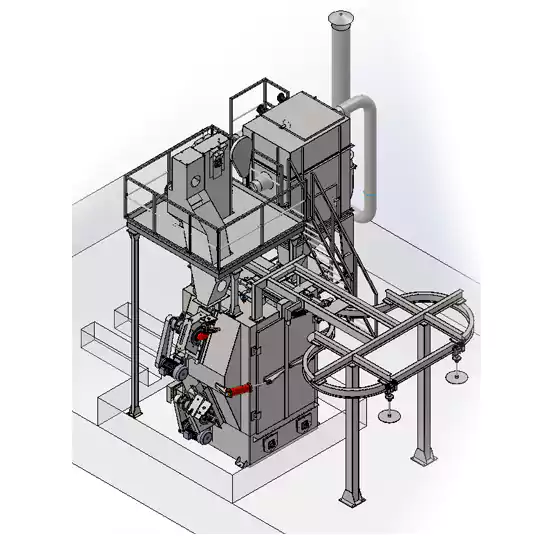 Monorail Loop Type Shot Blasting Machine