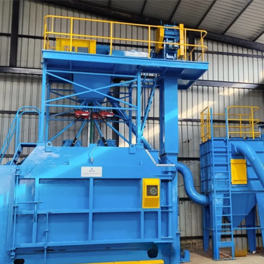 Off line wire rod shot blasting machine